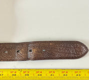 Western leather belt for