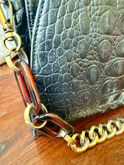 Croc embossed black vintage BRAHMIN