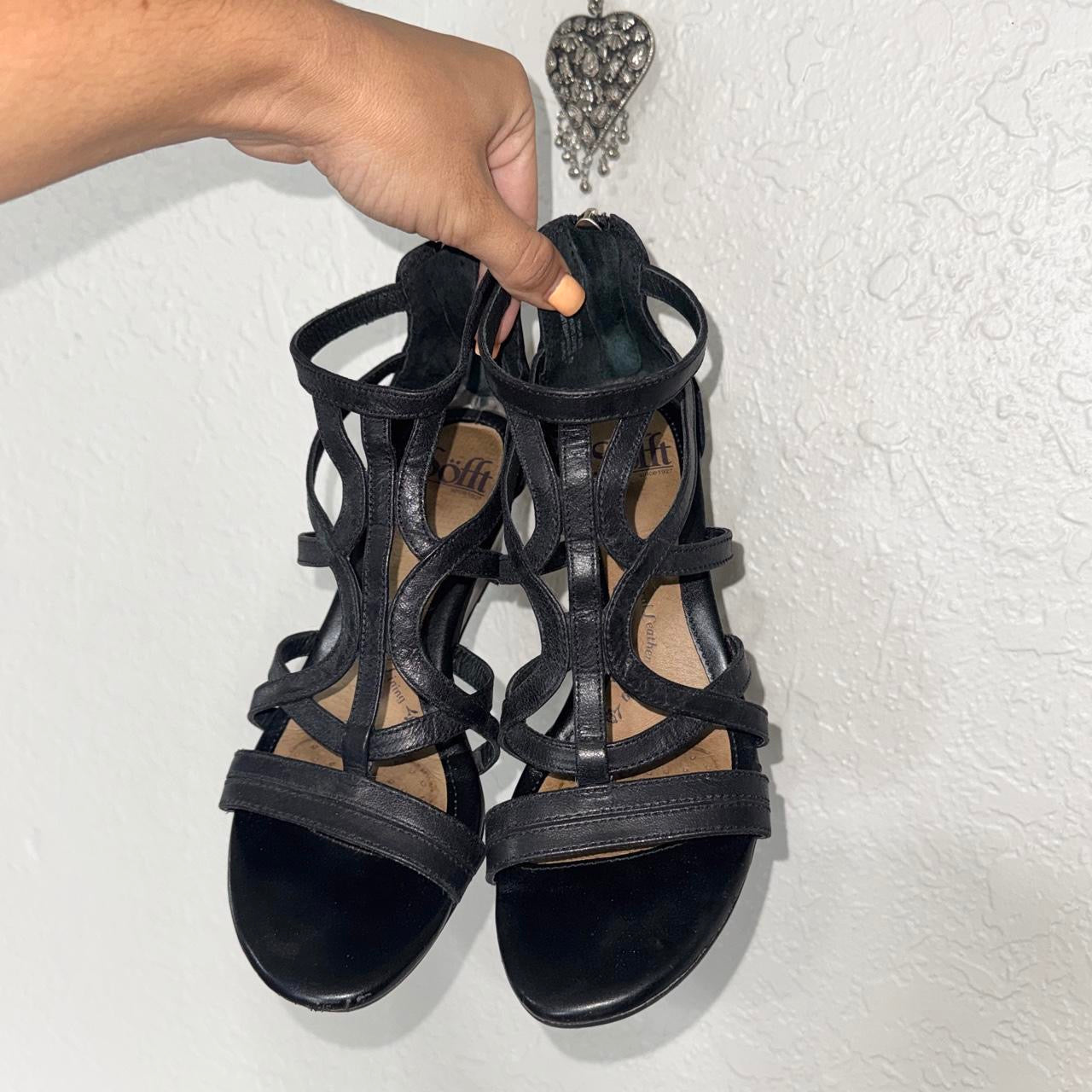 2000s Genuine Leather Wedge Sandals (7)