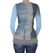 Y2K COP COPINE Graphic Mesh Long Sleeve Top (M)