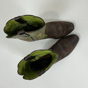 Vintage Green & Brown Cowboy Boots (6.5)