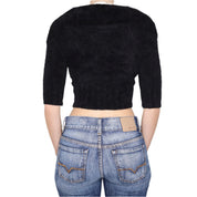 Y2K BEBE Fuzzy Black Cardigan (XS/S)