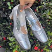 1960s Metallic Leather Kitten Heels (5.5)