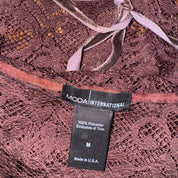 Vintage Lace Ruffle Wrap Blouse (M)