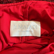 Vintage Red Beaded Dress (M)