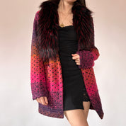 2000s Funky Faux Fur Jacket (M)