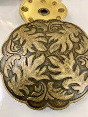 Gold leather waist belt