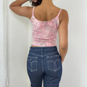 Vintage Pink Angora Knit Camisole (S/M)