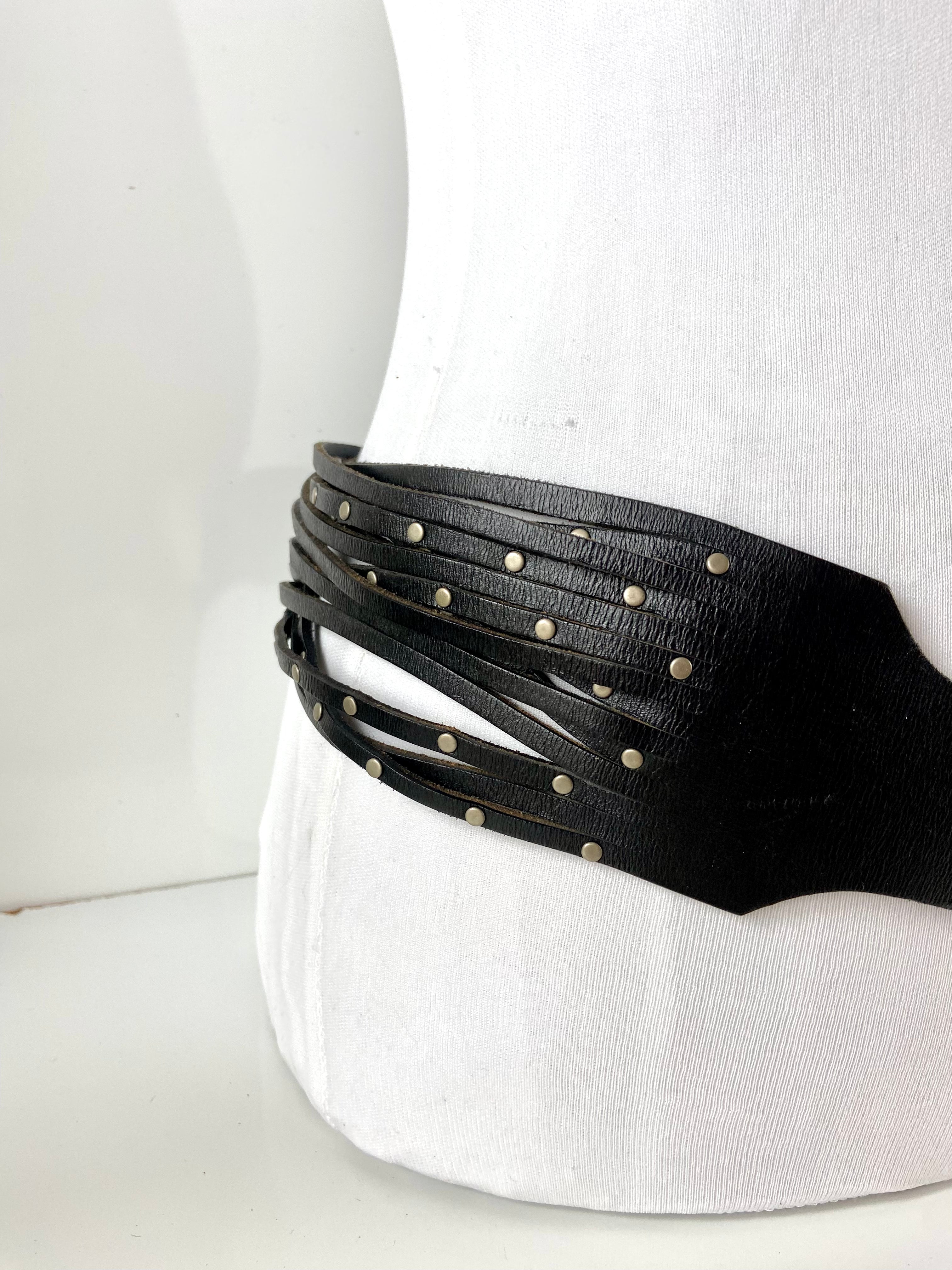 Linea pelle black leather belt