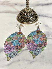 Rainbow leaves earring