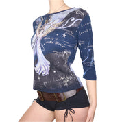 Y2K Beautiful Angel Graphic Tee (M) 