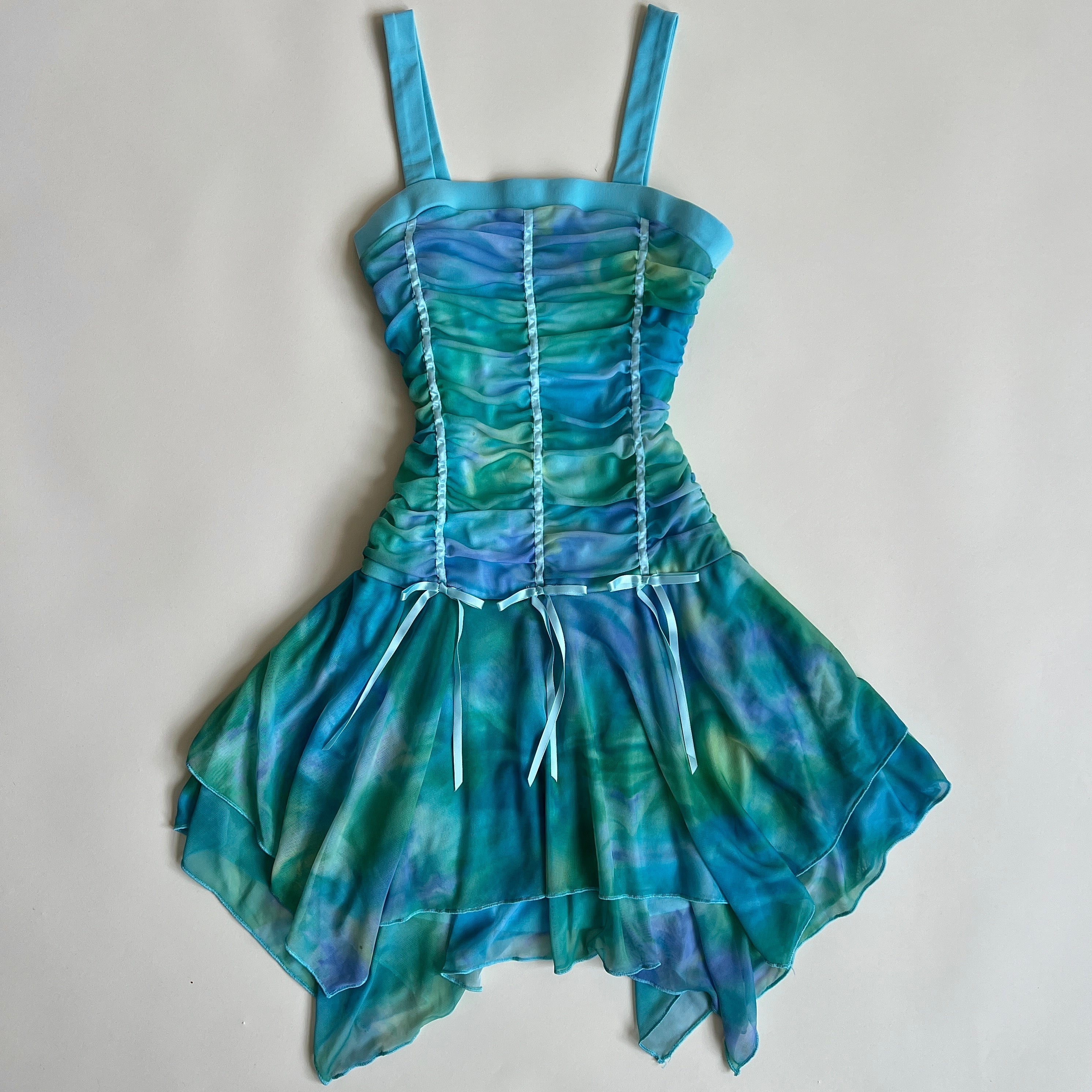 2000s tie dye mini dress (xxs/xs)