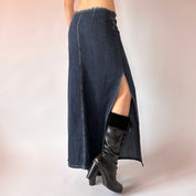 Y2K Denim Maxi Skirt (S)