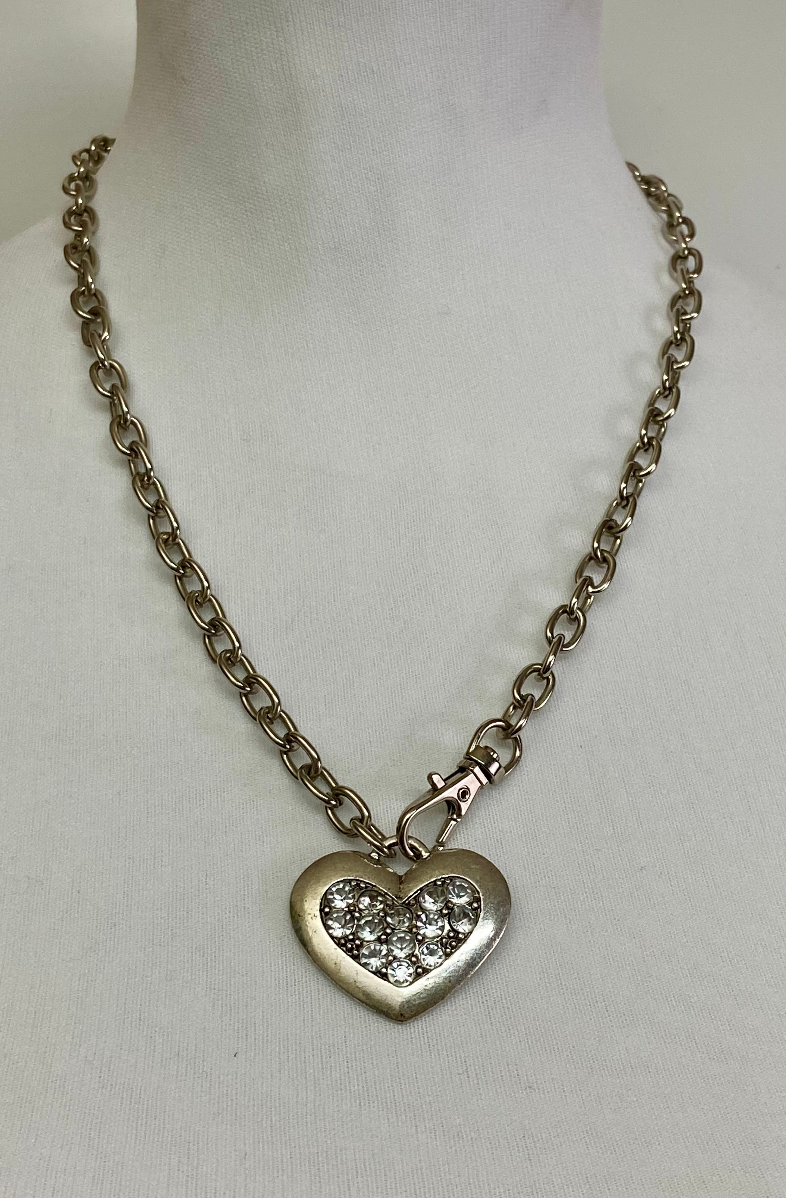 Diamond heart choker