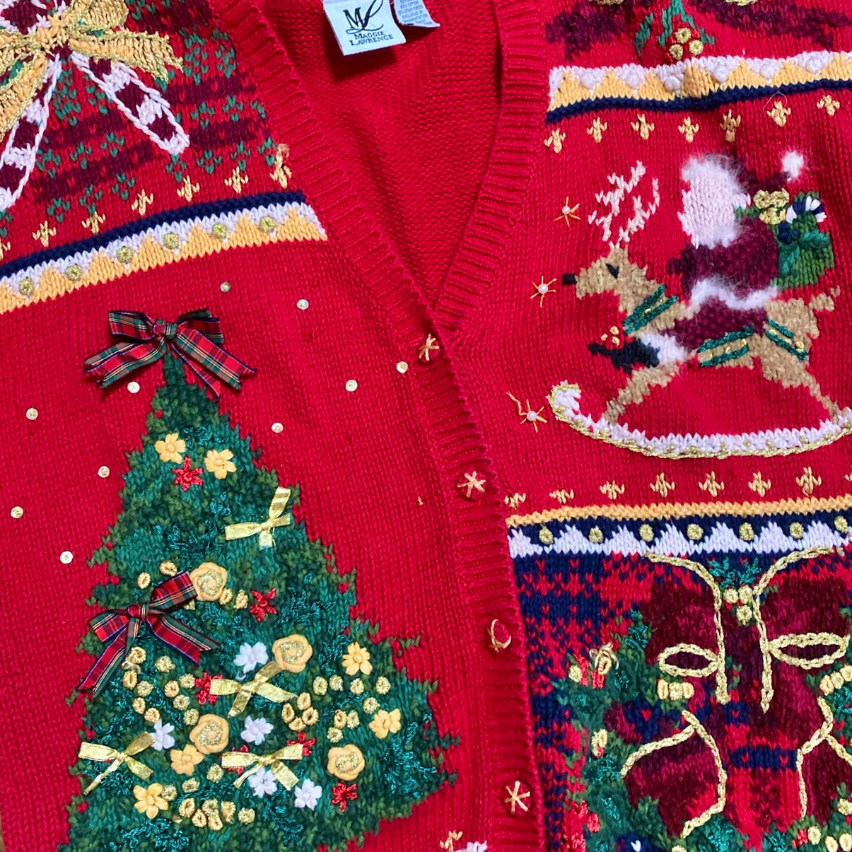 90s Chunky Christmas Cardigan (L/XL)