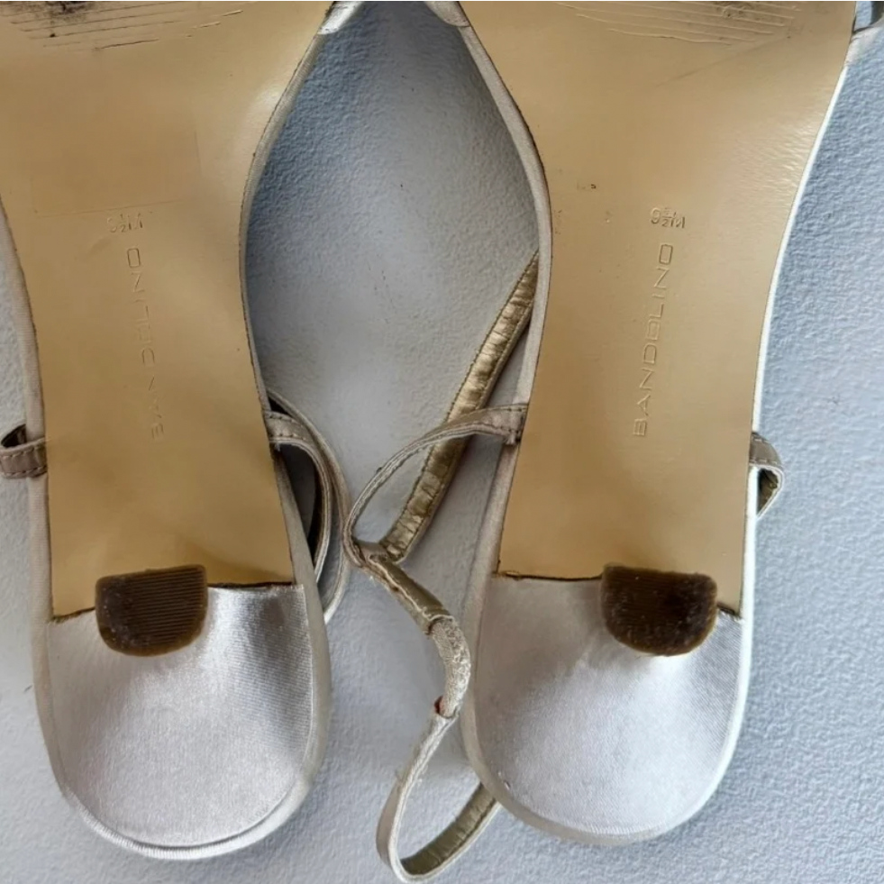 Bandolino Champagne Strappy Heels (9.5)