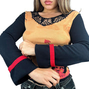 Vintage Angel & Devil Graphic Top (M)