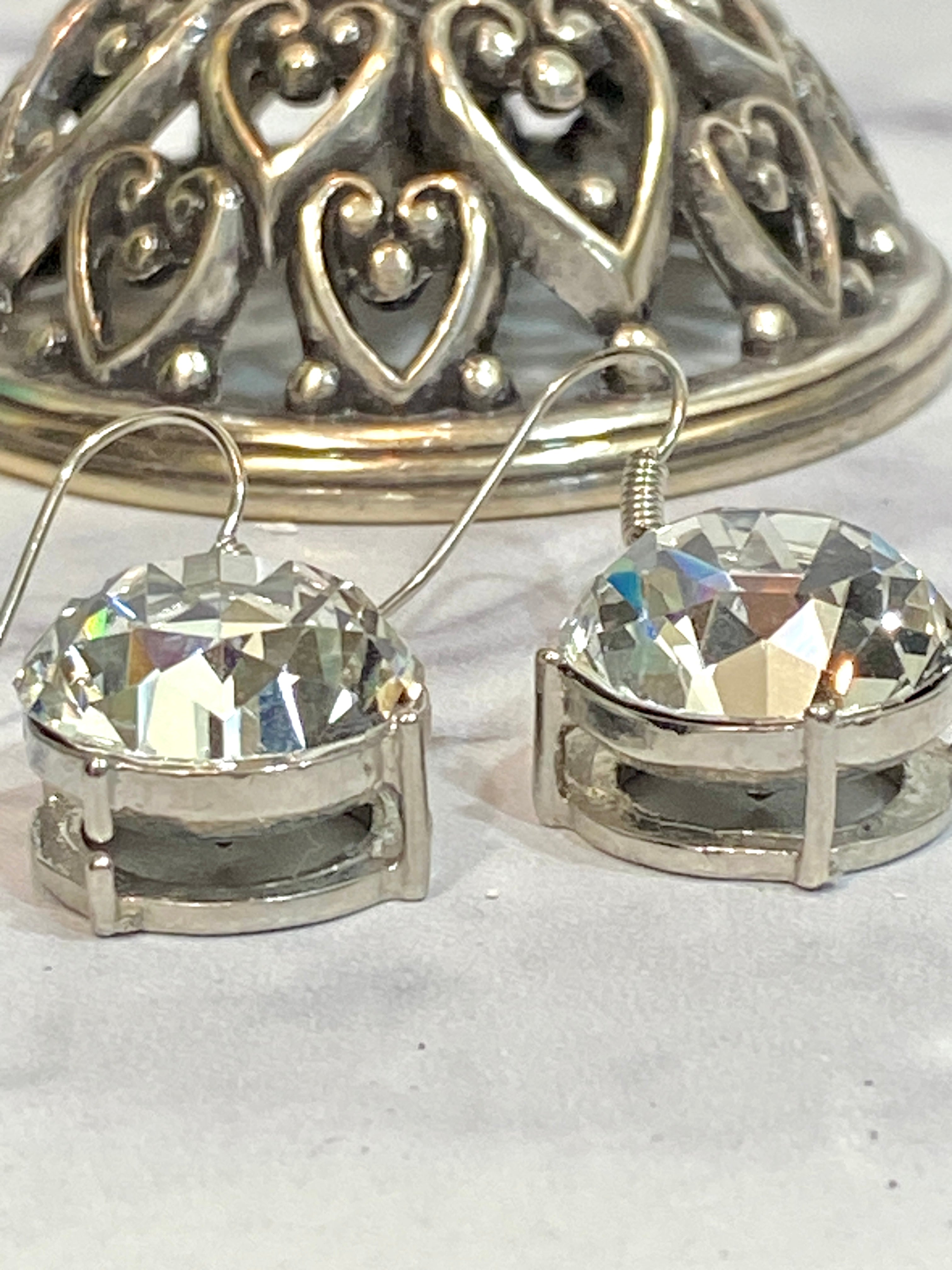 Big diamond earrings