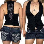 Vintage Guess Beaded Vest (S)
