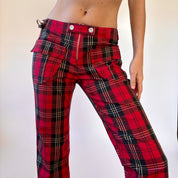 2000s Plaid Tommy Jeans Flares (S)