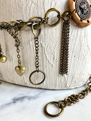 Wood metal chain belt