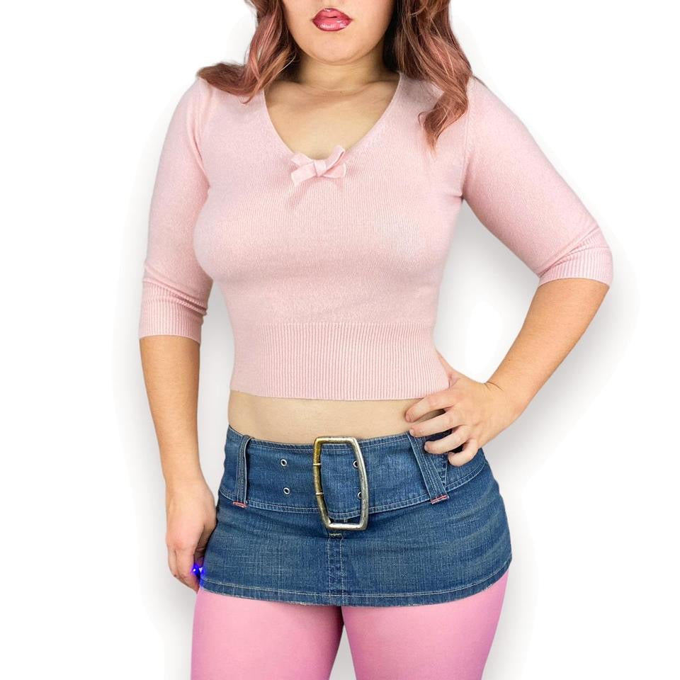 Vintage Cashmere Cropped Ballerina Sweater (S)