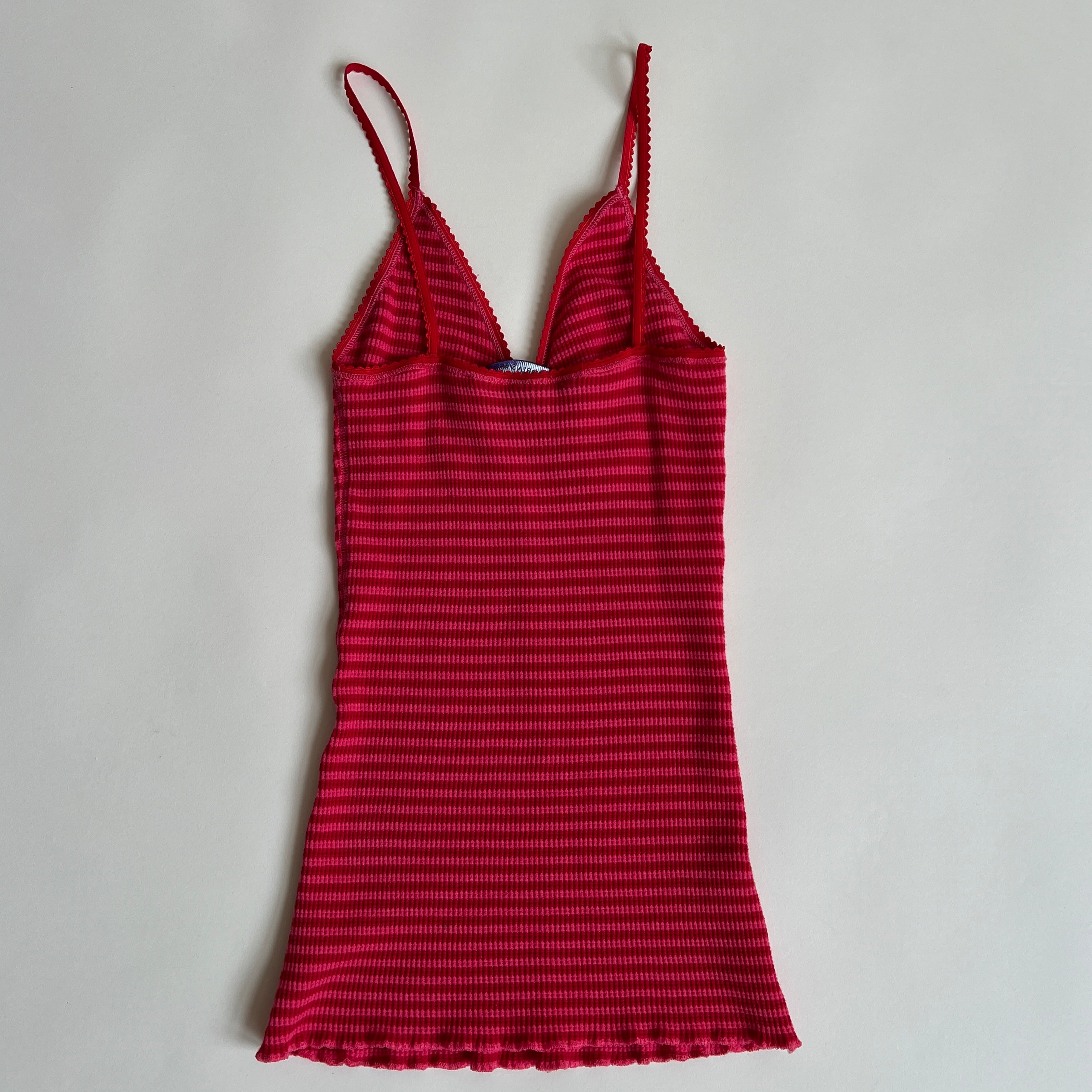 2000s VS pink stripe cami (xs/s)