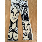 Italian Vintage Graphic Pants (S)