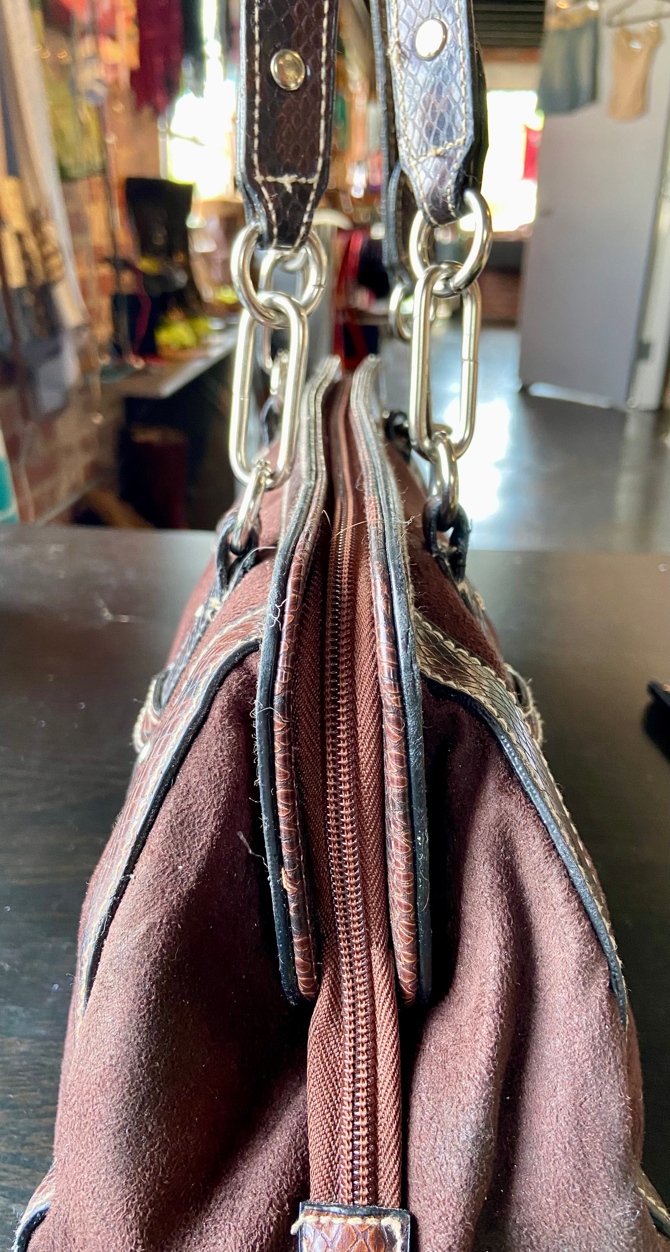 Brown shoulder bag