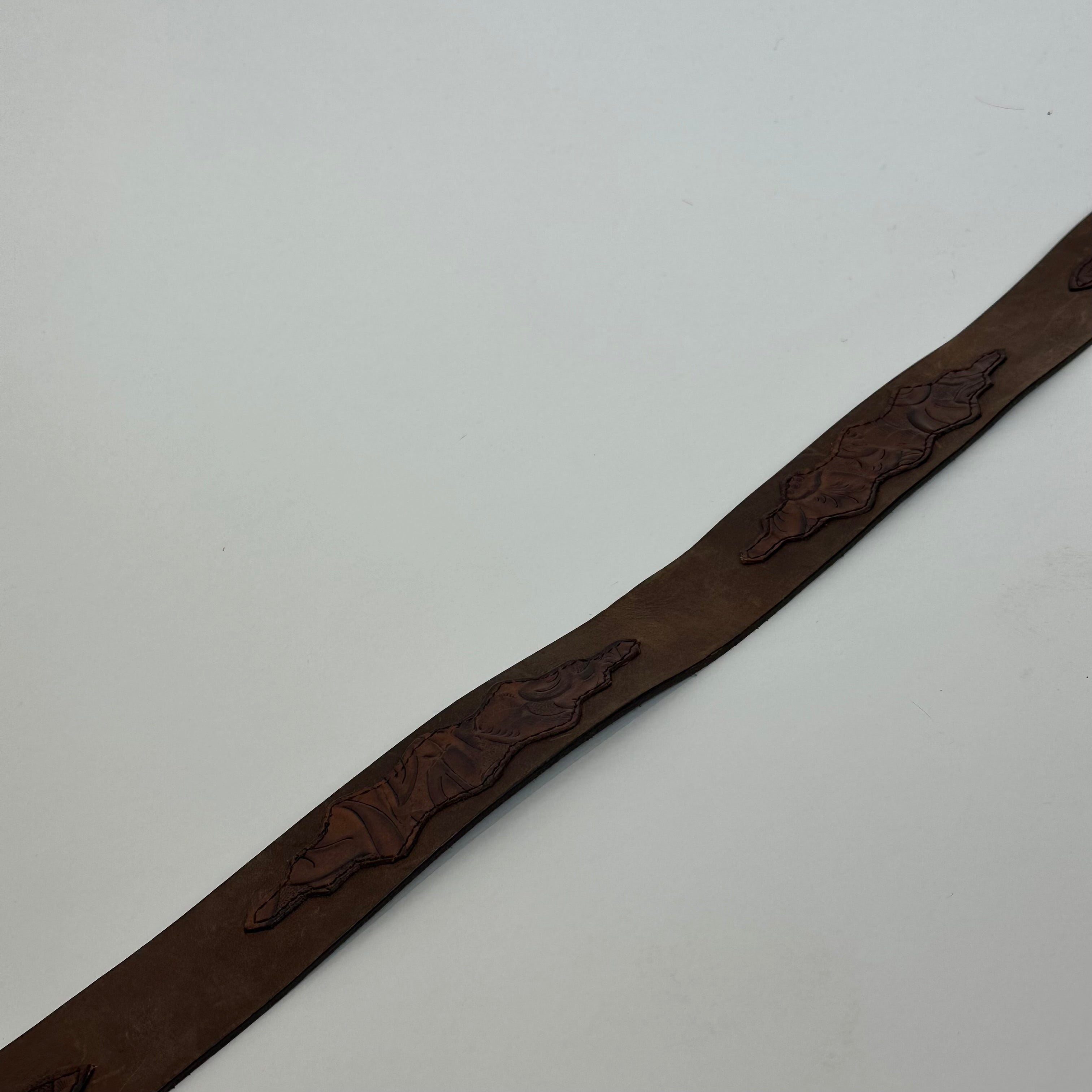 Vintage Leather Western Belt (xs/s)