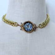 Aquamarine Gold Watch Choker