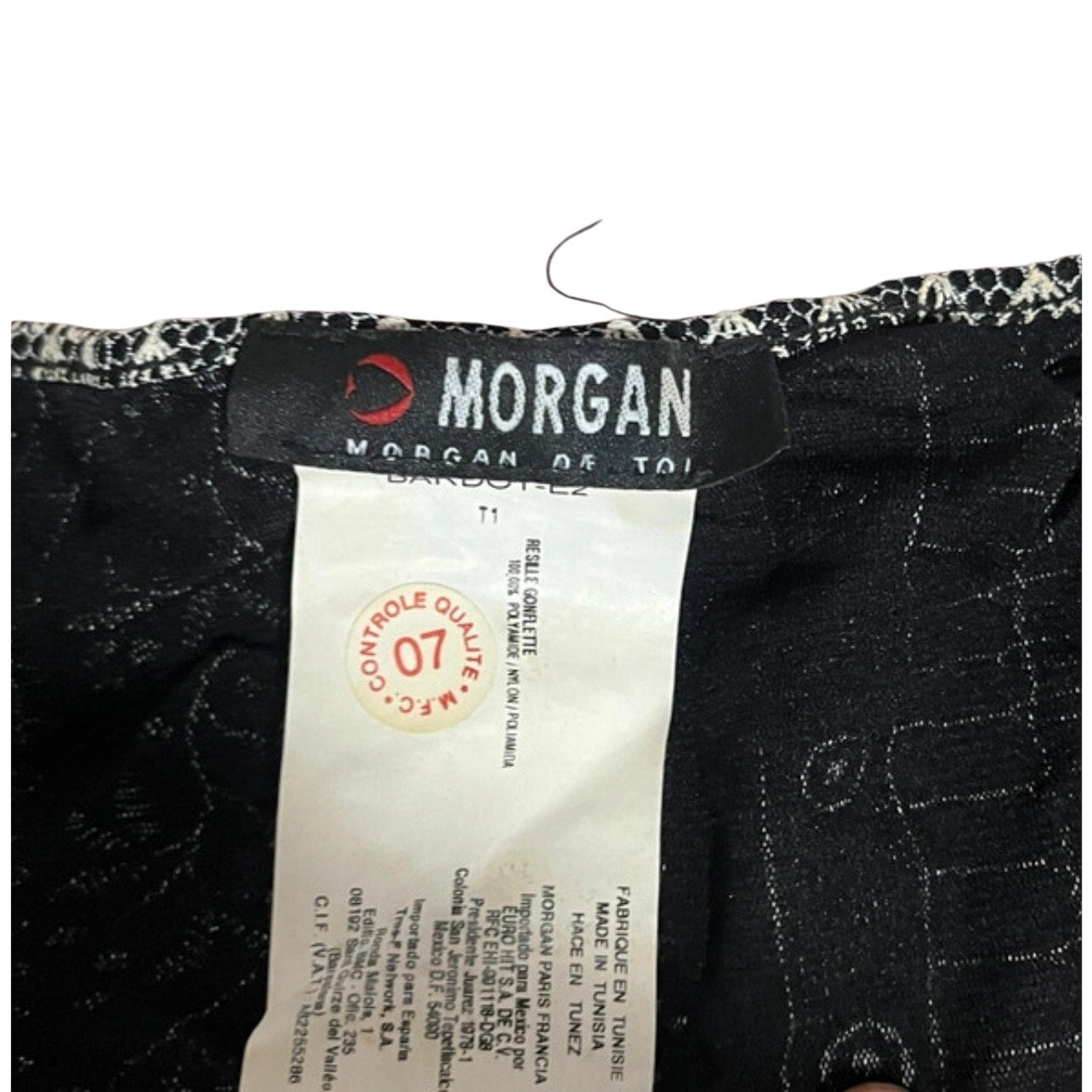 Morgan De Toi Black Mesh Top (S)