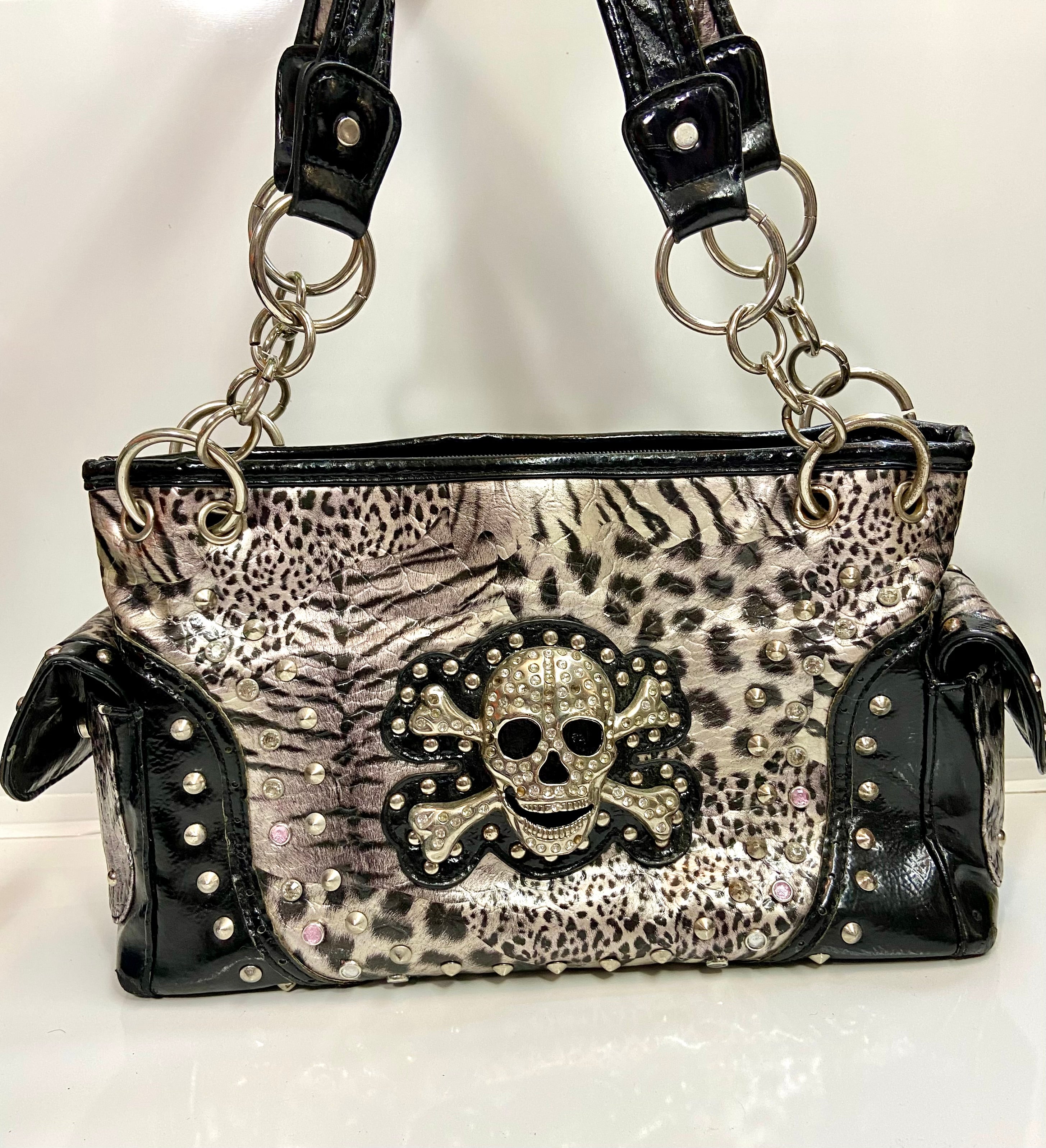 Studded Pirate Skull Purse
