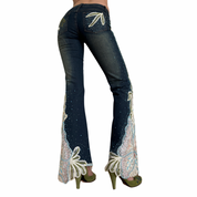 2000s Mid-Rise Beaded Popstar Jeans (S)