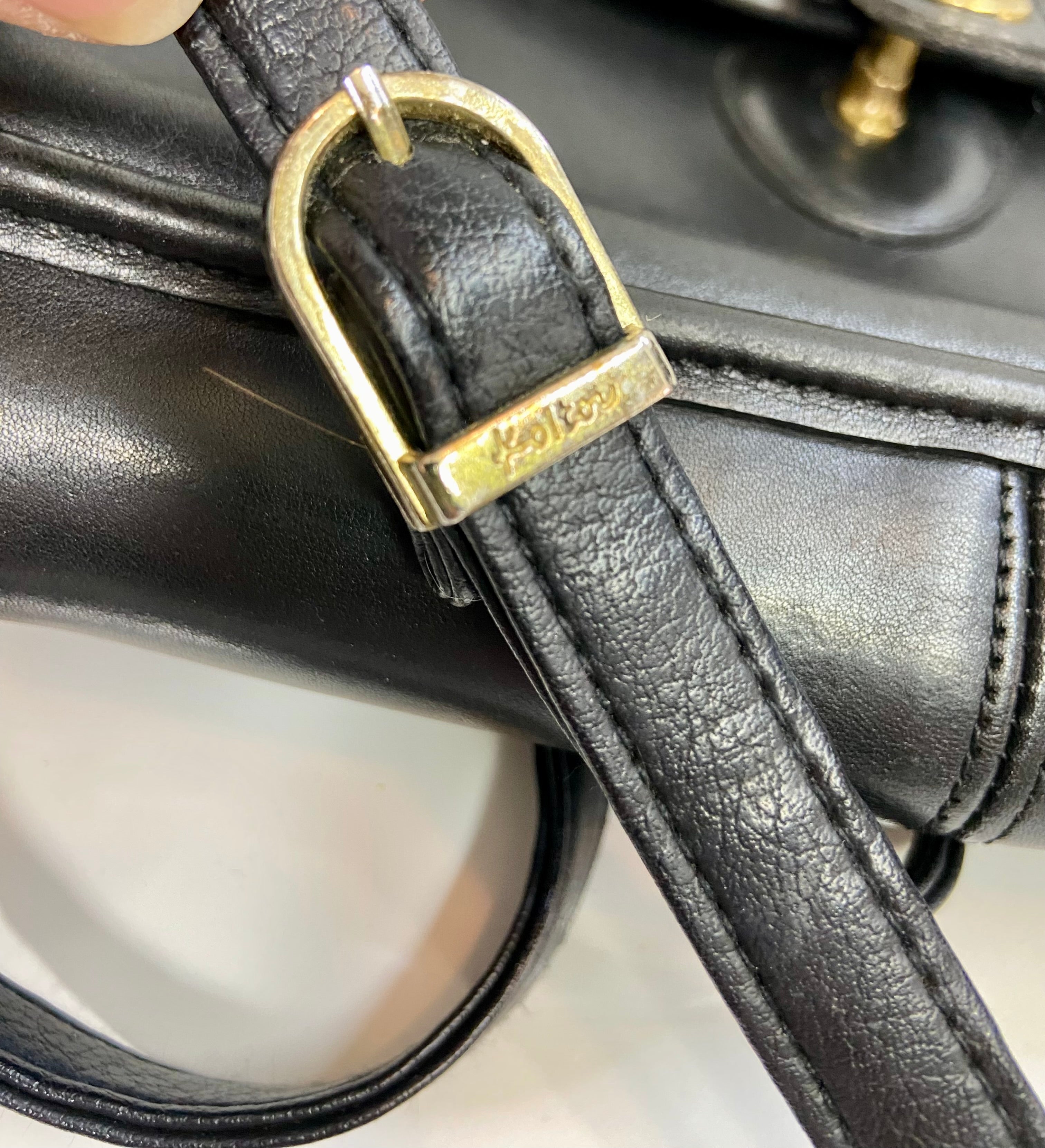 Black leather purse