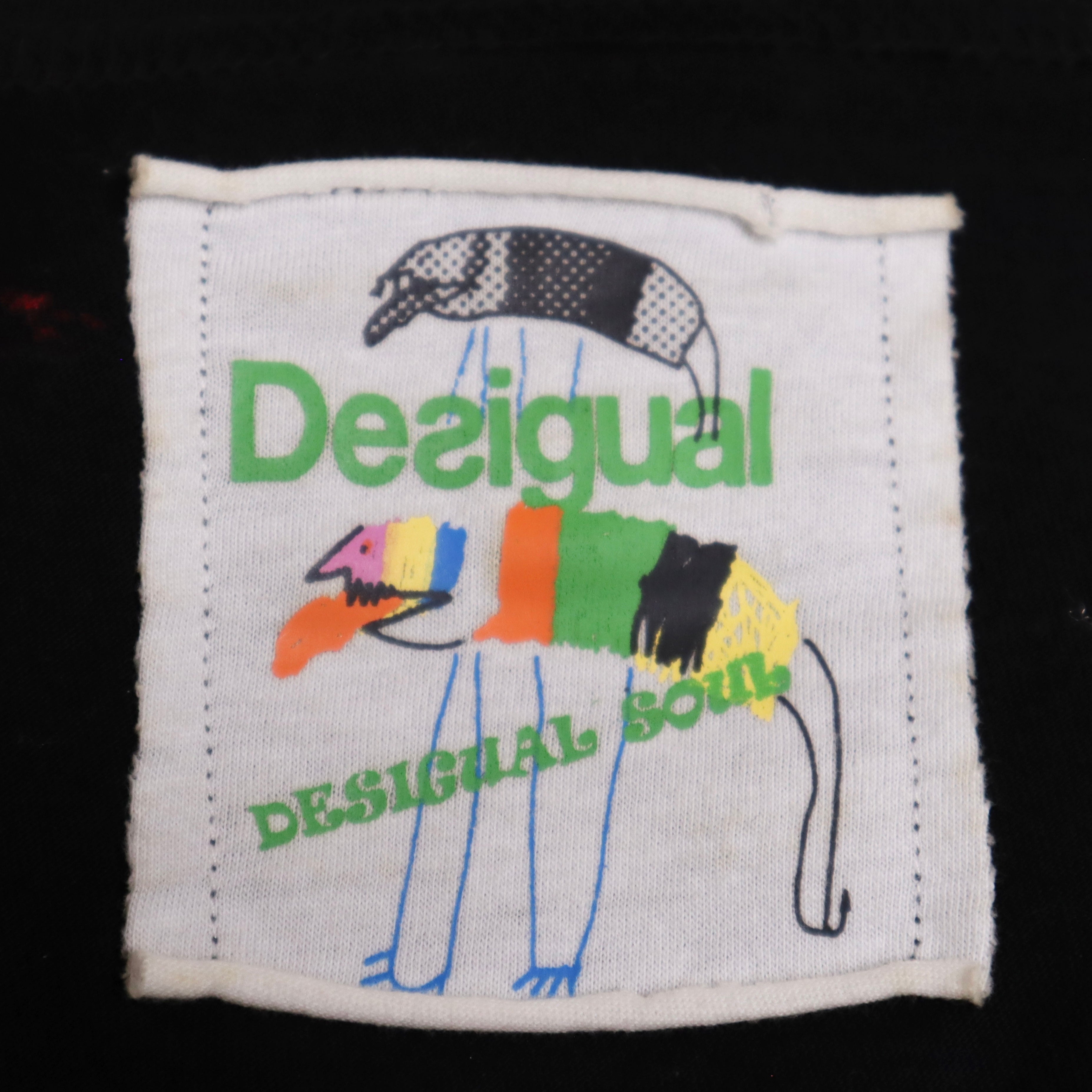Y2K DESIGUAL Graphic Long Sleeve Tee (M)