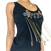 Italian Vintage Beaded Tank (M)