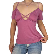 Miss Sixty Mauve Cutout Top (M/L)