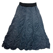 Navy Ruched Maxi Skirt (XS)