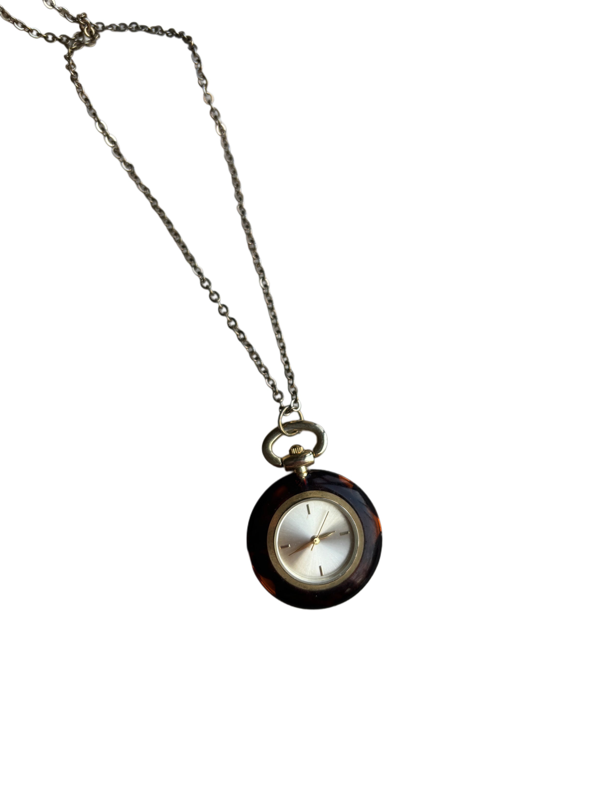 Y2K tortoise shell watch pendant