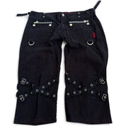 VTG Tripp NYC black and red pinstripe bondage capris (M/L)