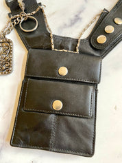 Black crossbody pocket