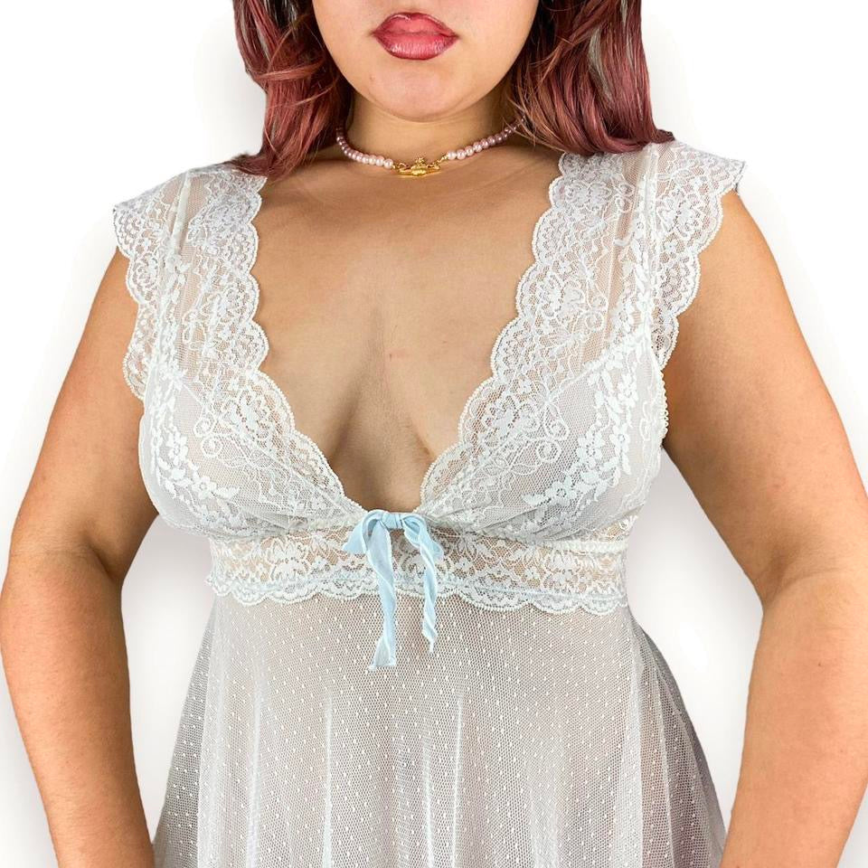 Oscar De La Renta Vintage Lace Babydoll (S)