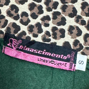 Italian Vintage Embellished Emerald High Neck Top (S)