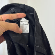 Vintage Italian Black Pinstripe Flare Trousers (S)