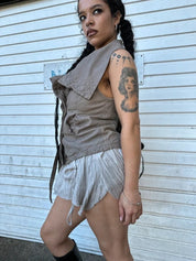 Vintage AllSaints Avant Garde Leather Gilet (S)