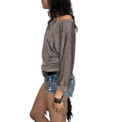 Indie Sleaze Batwing Draped Top (XS/S)