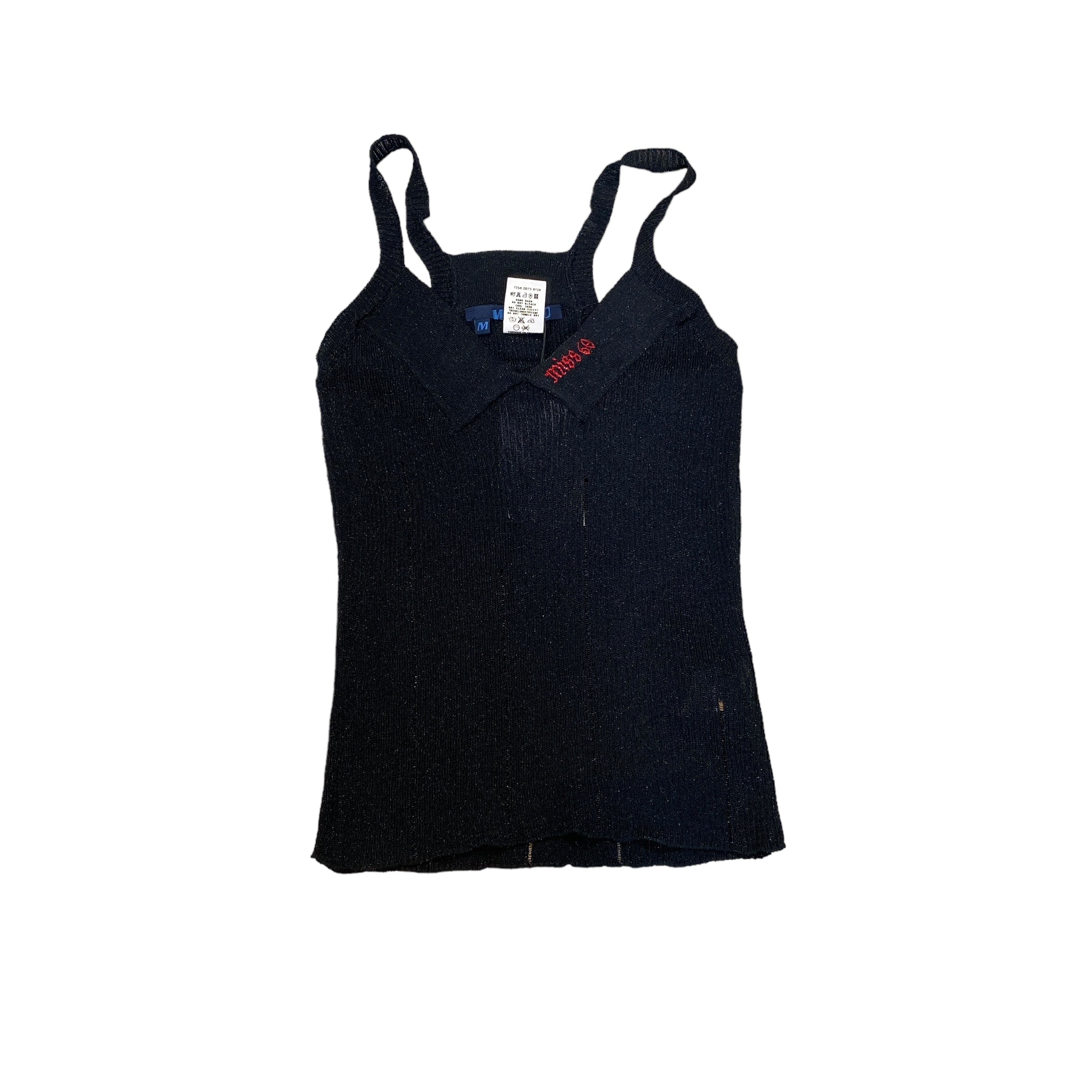 Miss Sixty Vintage Black Cami Top (S/M)