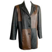 Black & Brown Leather Jacket (L)