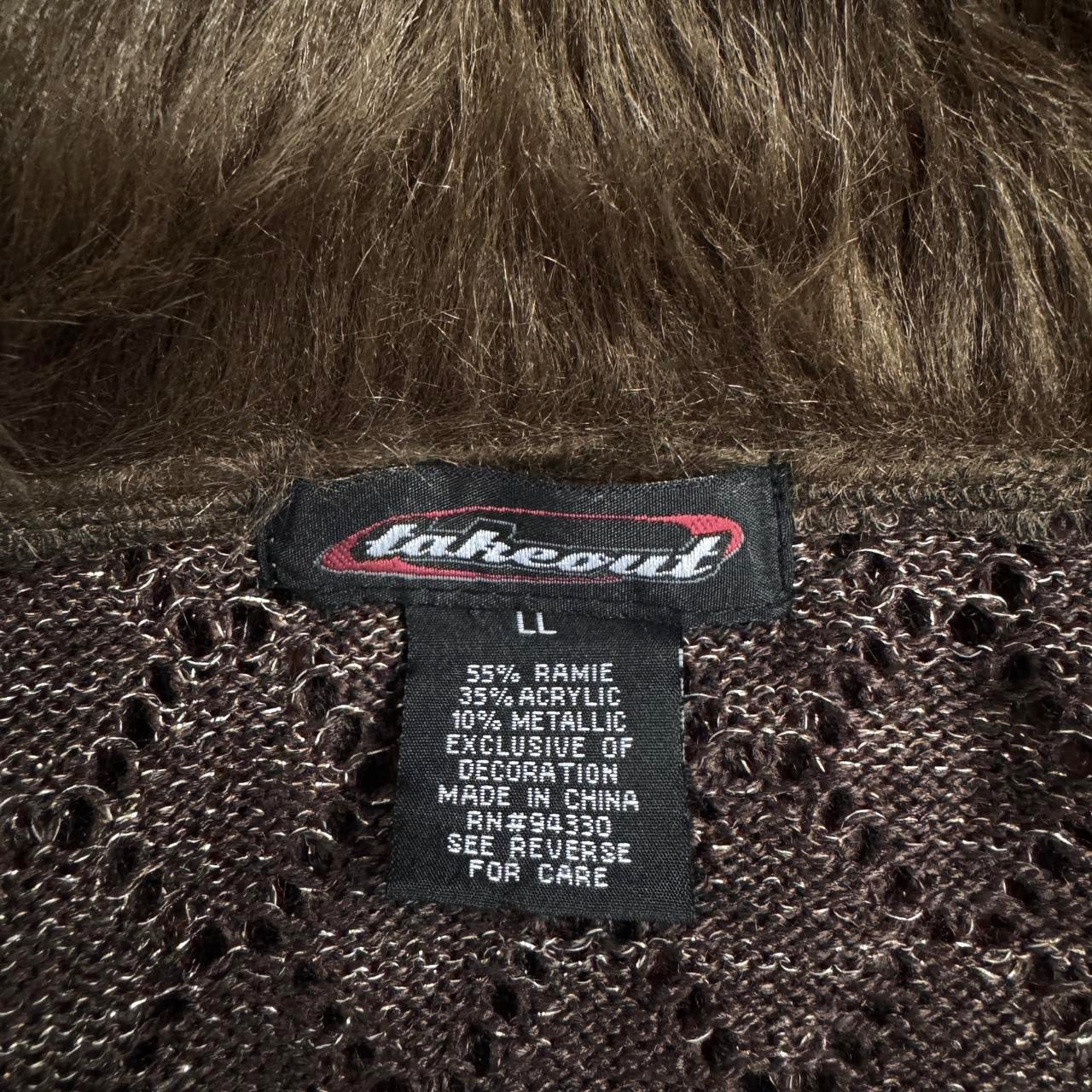 Vintage Fur Trim Cardigan (M/L)